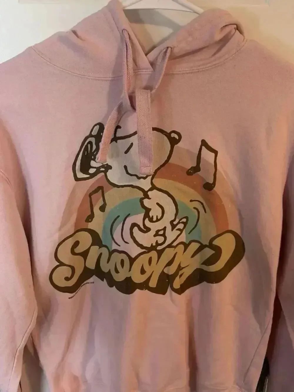 Freeze Pink Snoopy Graphic Crewneck Hoodie